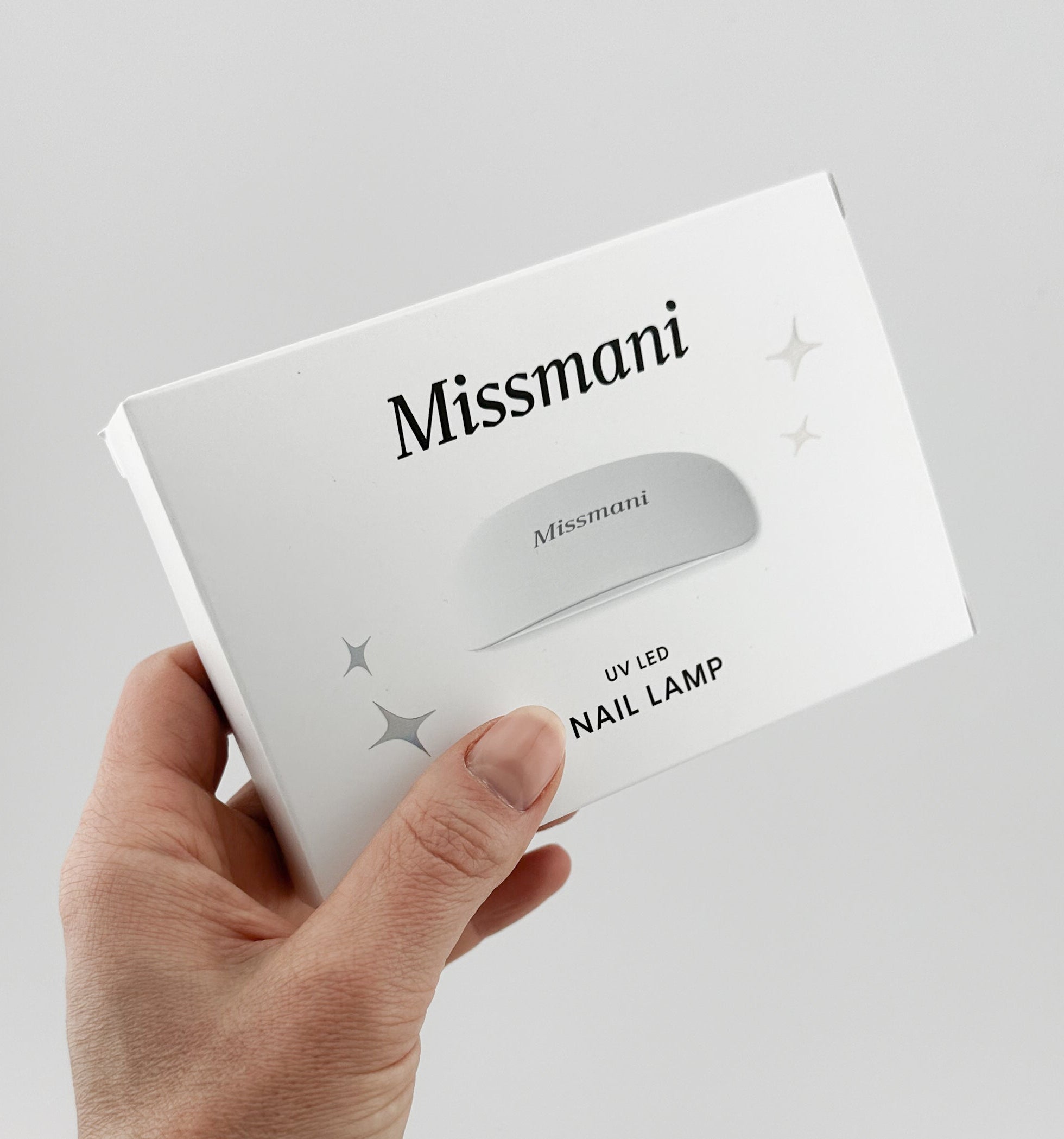 Compact Missmani Starter Kit with 3 colors, UV Lamp, Cuticle Pusher and Scissors